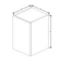 CNC Classic Milano Polar White 15" W X 42" H Aluminum Frame Glass Door - Vertical