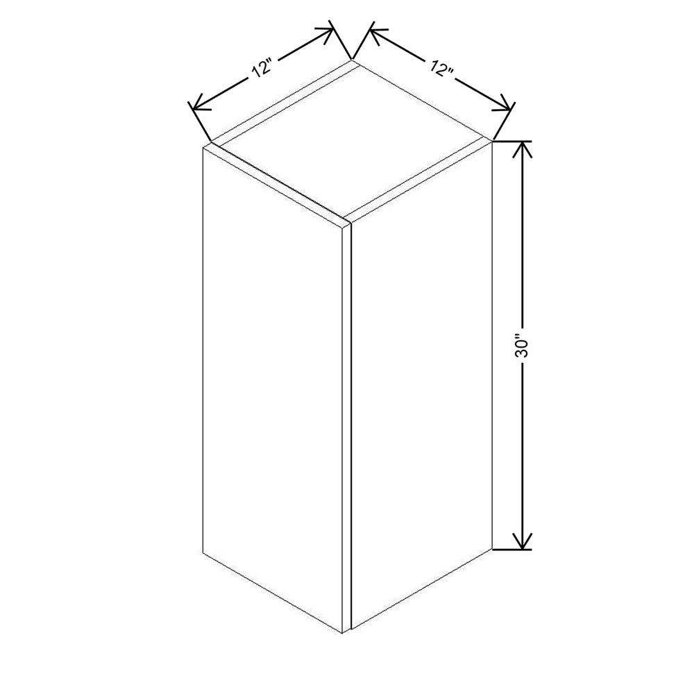 CNC Classic Broadway Cotton 12" W X 30" H Single Door Wall Cabinet
