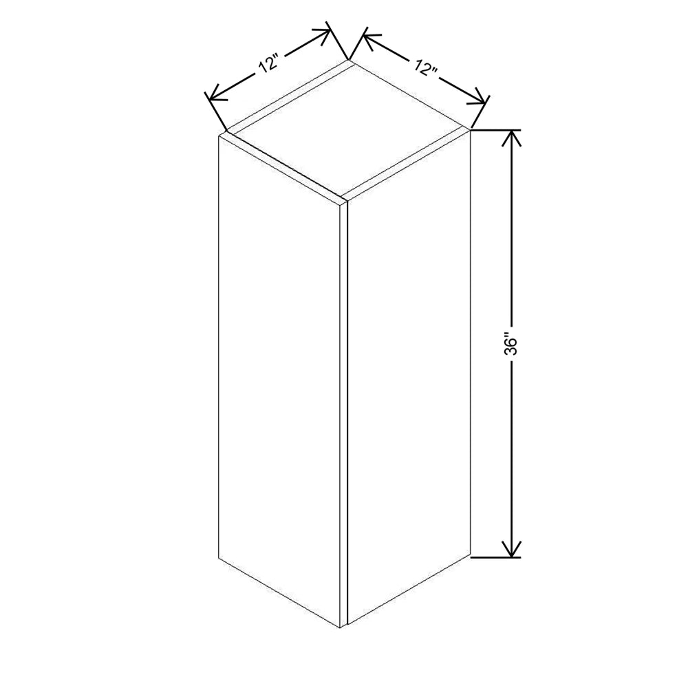 CNC Classic Milano Sand 12" W X 36" H Single Door Wall Cabinet