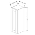 Fabuwood Allure Galaxy Seaside Pine 12" W X 36" H X 12" D Single Door Wall Cabinet