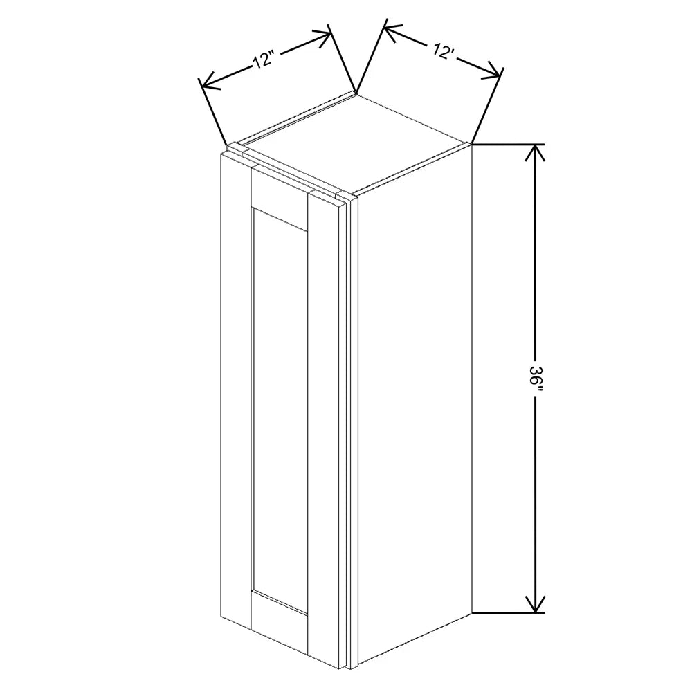 Fabuwood Allure Fusion Timber 12" W X 36" H X 12" D  Single Door Wall Cabinet