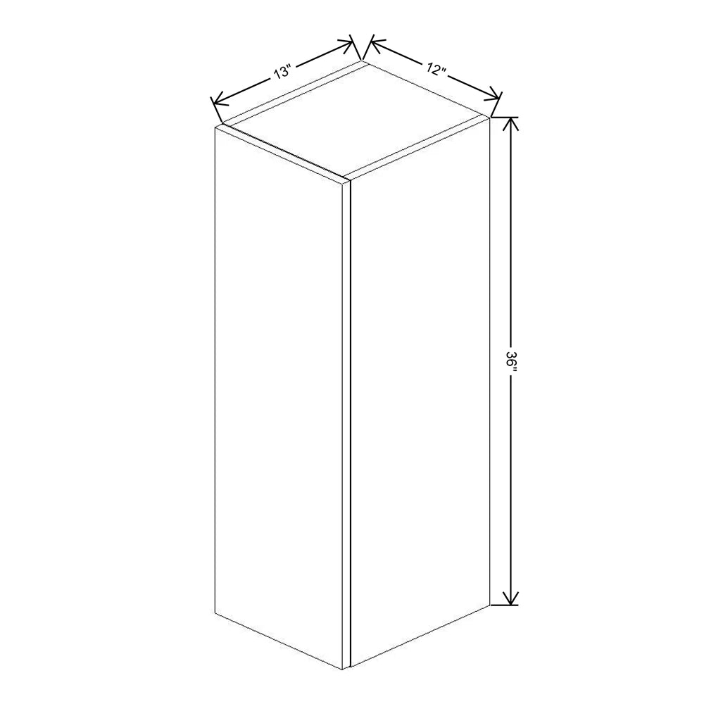 Fabuwood Ovela Catalina Woodline 3 12" W X 36" H X 13" D Single Door Wall Cabinet