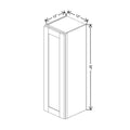 Fabuwood Allure Galaxy Biscuit 12" W X 39" H X 12" D  Single Door Wall Cabinet