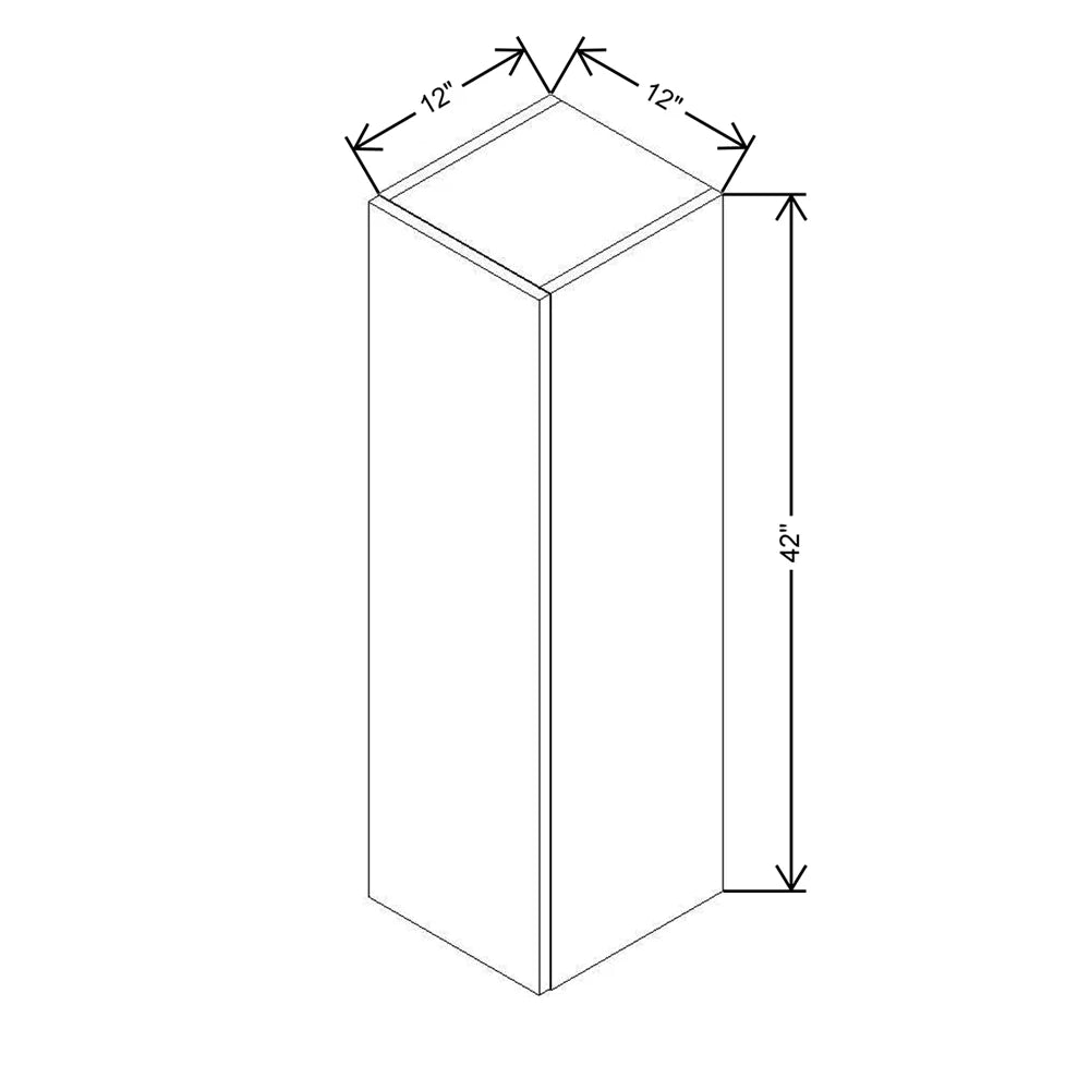 CNC Luxor Espresso 12" W X 42" H Single Door Wall Cabinet