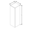 CNC Classic Broadway Silver Birch 12" W X 42" H Single Door Wall Cabinet