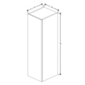 Fabuwood Illume Tuscany Basalto 12" W x 42" H x 13" D Single Door Wall Cabinet
