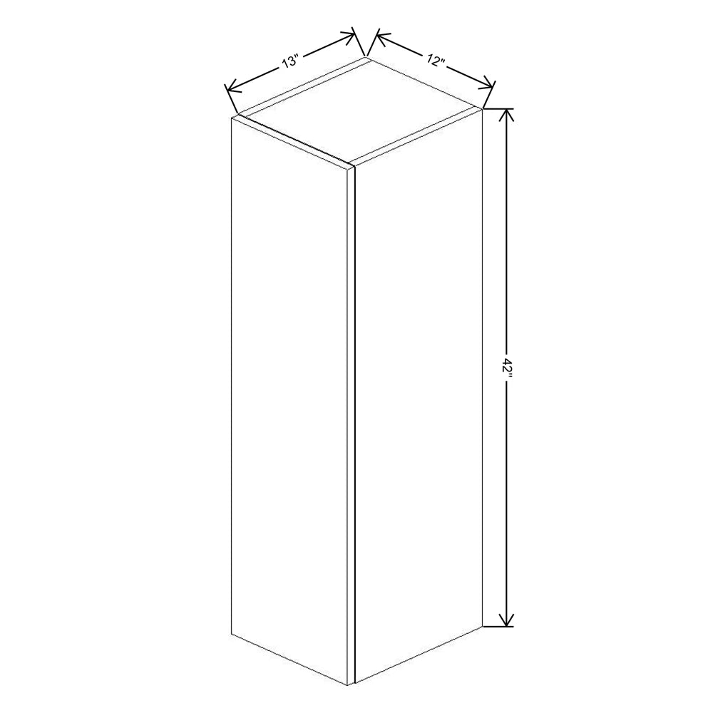 Fabuwood Ovela Tuscany Nocce 3 12" W x 42" H x 13" D Single Door Wall Cabinet
