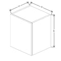 Fabuwood Illume Catalina Gris Plomo 15" W X 18" H X 12" D Double Door Wall Cabinet