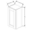 Fabuwood Allure Galaxy Mocha 15" W X 30" H X 12" D  Single Door Wall Cabinet