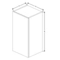Fabuwood Illume Tuscany Blanco 15" W x 30" H x 13" D Single Door Wall Cabinet