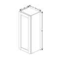 Fabuwood Allure Galaxy Dark Aqua 15" W X 39" H X 12" D  Single Door Wall Cabinet