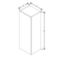 CNC Luxor Espresso 15" W X 42" H Single Door Wall Cabinet
