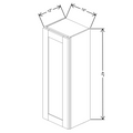 Fabuwood Allure Galaxy Mocha 15" W X 42" H X 12" D  Single Door Wall Cabinet