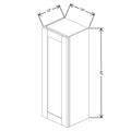 Fabuwood Allure Galaxy Natural Oak 15" W X 42" H X 12" D  Single Door Wall Cabinet