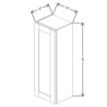Fabuwood Allure Luna Natural Oak 15" W X 42" H X 12" D  Single Door Wall Cabinet