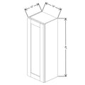 Fabuwood Allure Galaxy Biscuit 15" W X 42" H X 12" D Single Door Wall Cabinet
