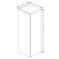 Fabuwood Illume Tuscany Basalto 15" W x 42" H x 13" D Single Door Wall Cabinet