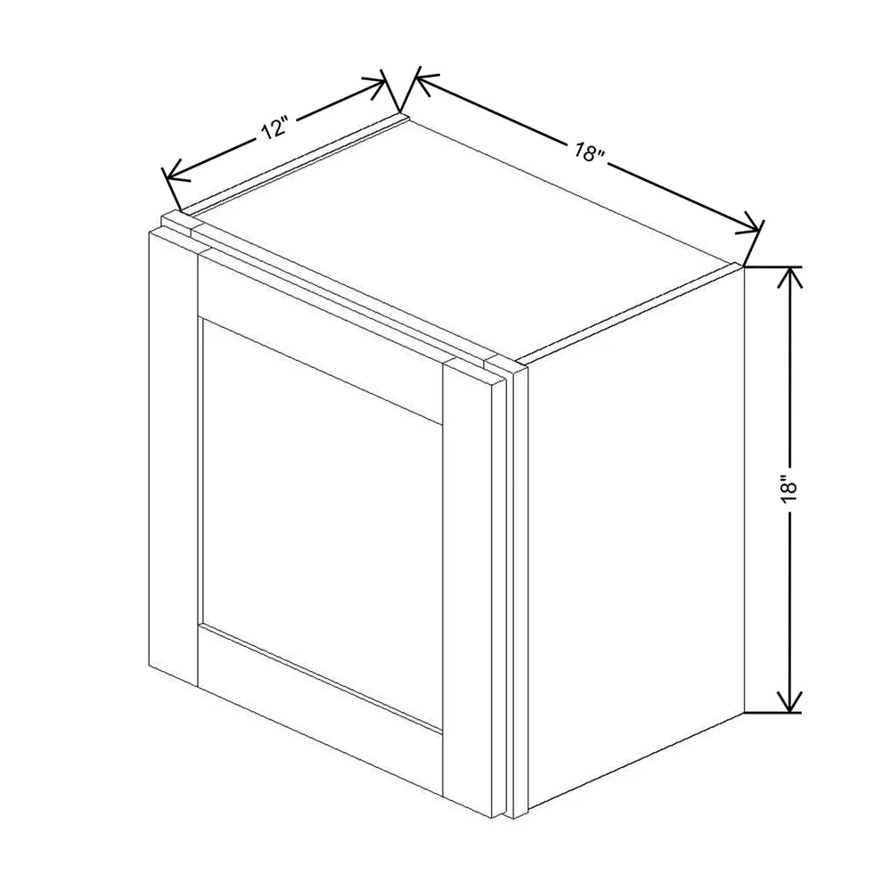 Fabuwood Allure Galaxy Cloud White 18" W X 18" H X 12" D Double Door Wall Cabinet
