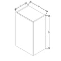 CNC Luxor Misty Grey 18" W X 30" H Single Door Wall Cabinet