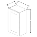 Fabuwood Allure Galaxy Dark Aqua 18" W X 30" H X 12" D Single Door Wall Cabinet