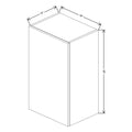 Fabuwood Illume Catalina Carbone Matte 18" W x 30" H x 13" D Single Door Wall Cabinet