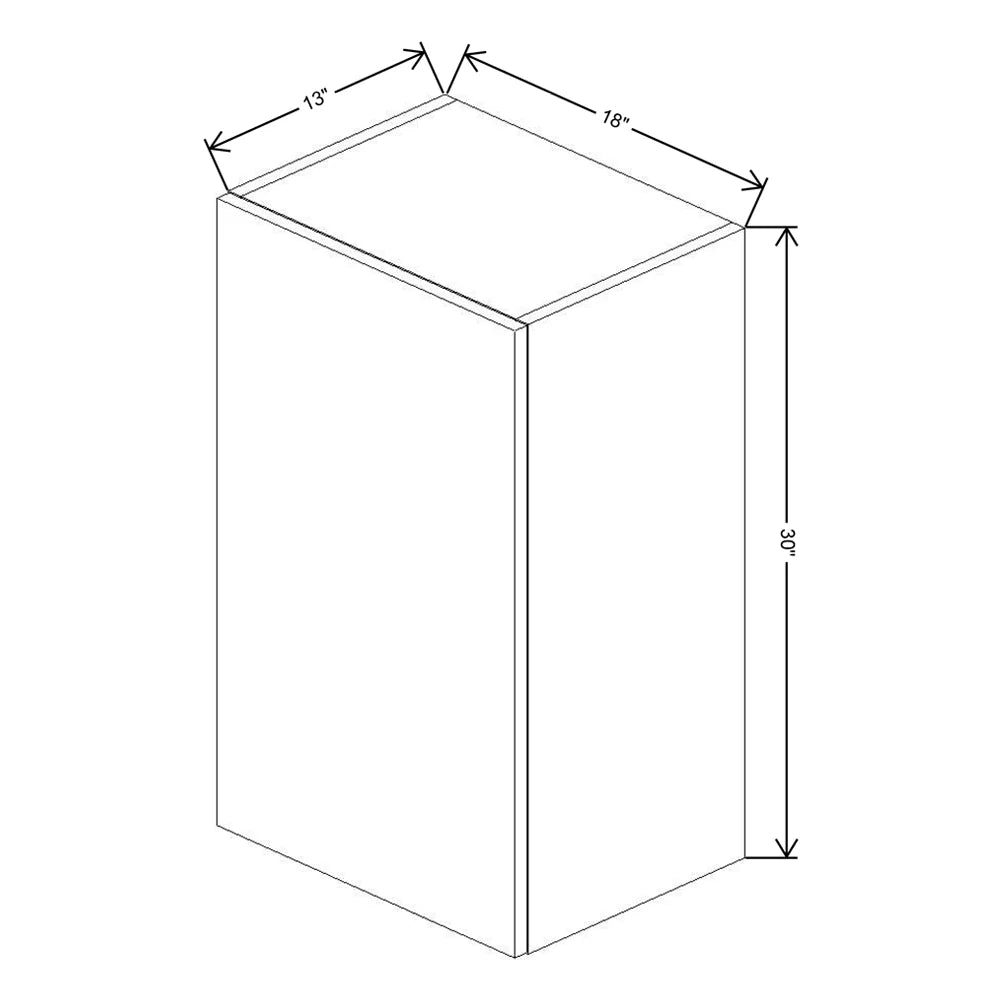 Fabuwood Ovela Catalina Verde Salvia 18" W X 30" H X 13" D Single Door Wall Cabinet
