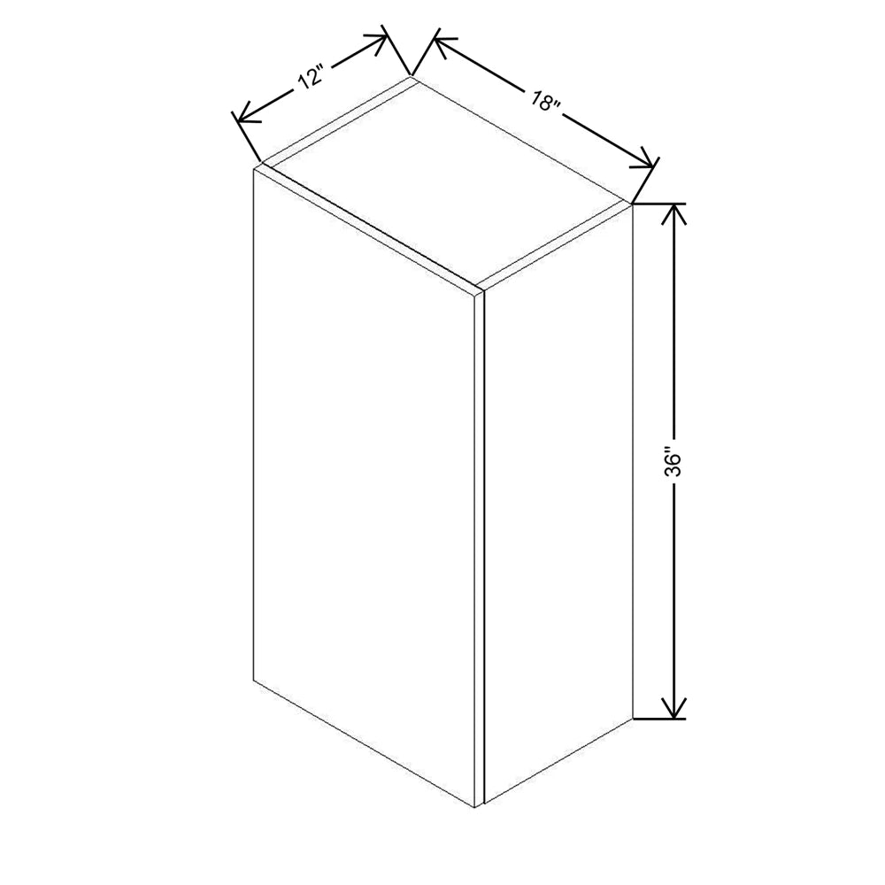 CNC Luxor Harvest 18" W X 36" H Single Door Wall Cabinet