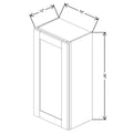 Fabuwood Allure Galaxy Claystone 18" W X 36" H X 12" D Single Door Wall Cabinet