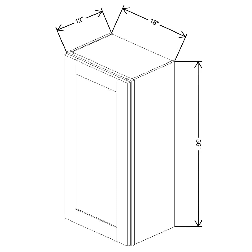 Fabuwood Allure Galaxy Claystone 18" W X 36" H X 12" D Single Door Wall Cabinet