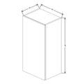 Fabuwood Illume Tuscany Como Ash 1 18" W x 36" H x 13" D Single Door Wall Cabinet