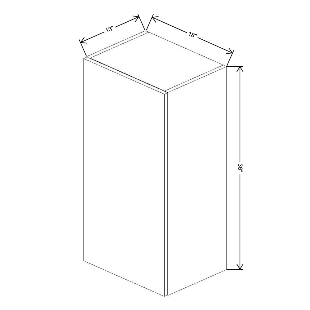 Fabuwood Ovela Catalina Verde Salvia 18" W X 36" H X 13" D Single Door Wall Cabinet