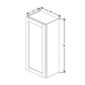 Fabuwood Allure Galaxy Natural Oak 18" W X 39" H X 12" D  Single Door Wall Cabinet