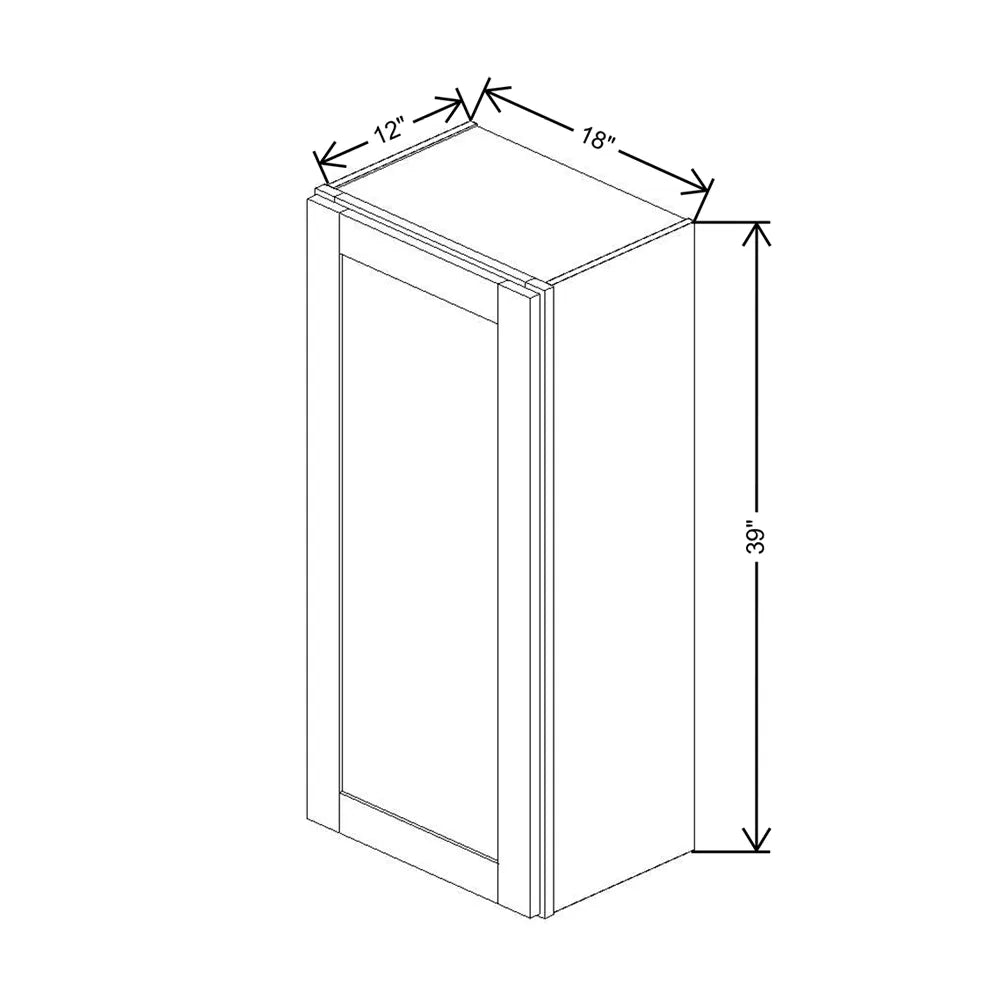 Fabuwood Allure Galaxy Elderberry 18" W X 39" H X 12" D  Single Door Wall Cabinet