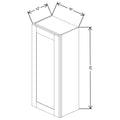 Fabuwood Allure Galaxy Natural Oak 18" W X 42" H X 12" D  Single Door Wall Cabinet