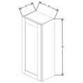 Fabuwood Allure Galaxy Elderberry 18" W X 42" H X 12" D Single Door Wall Cabinet