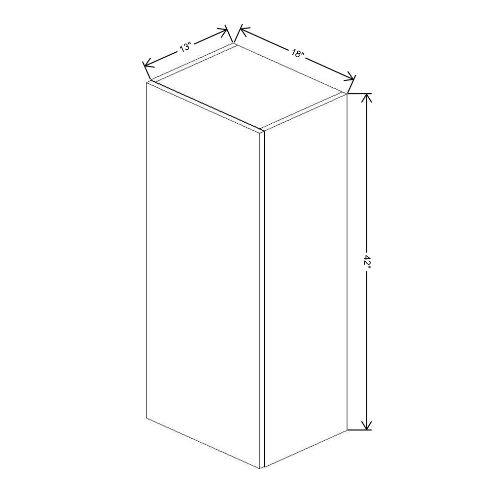 Fabuwood Ovela Catalina Woodline 4 18" W X 42" H X 13" D Single Door Wall Cabinet
