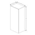 Fabuwood Illume Catalina Grigio Gloss 18" W X 42" H X 13" D Single Door Wall Cabinet