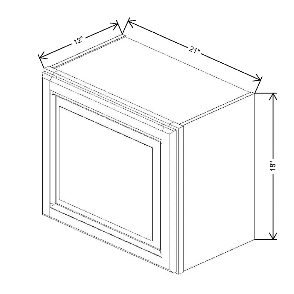 Fabuwood Quest Discovery Frost 21" W X 18" H X 12" D Double Door Wall Cabinet