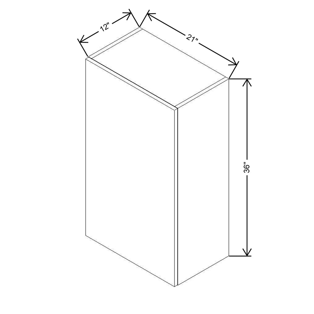 CNC Classic Milano Seaside 21" W X 36" H Single Door Wall Cabinet