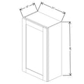 Fabuwood Allure Luna Natural Oak 21" W X 36" H X 12" D  Single Door Wall Cabinet