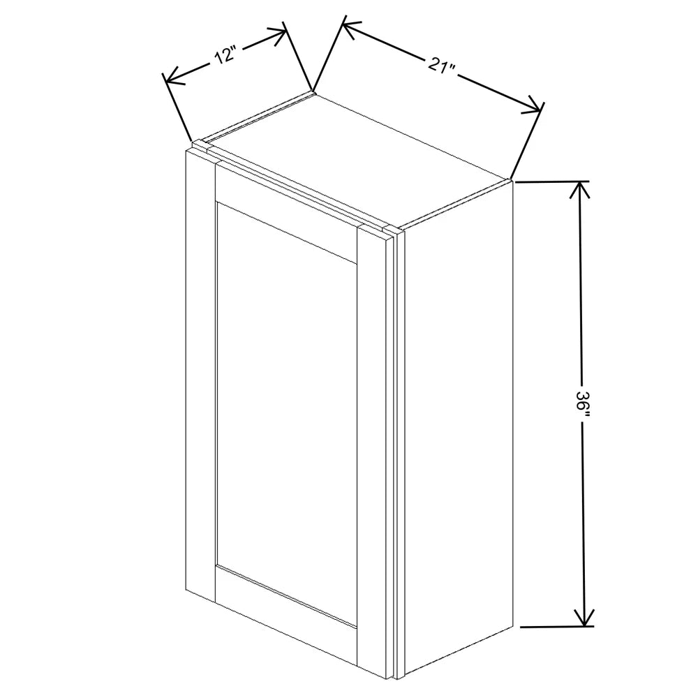 Fabuwood Allure Luna Natural Oak 21" W X 36" H X 12" D  Single Door Wall Cabinet