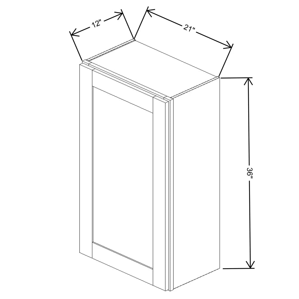 Fabuwood Allure Galaxy Claystone 21" W X 36" H X 12" D Single Door Wall Cabinet