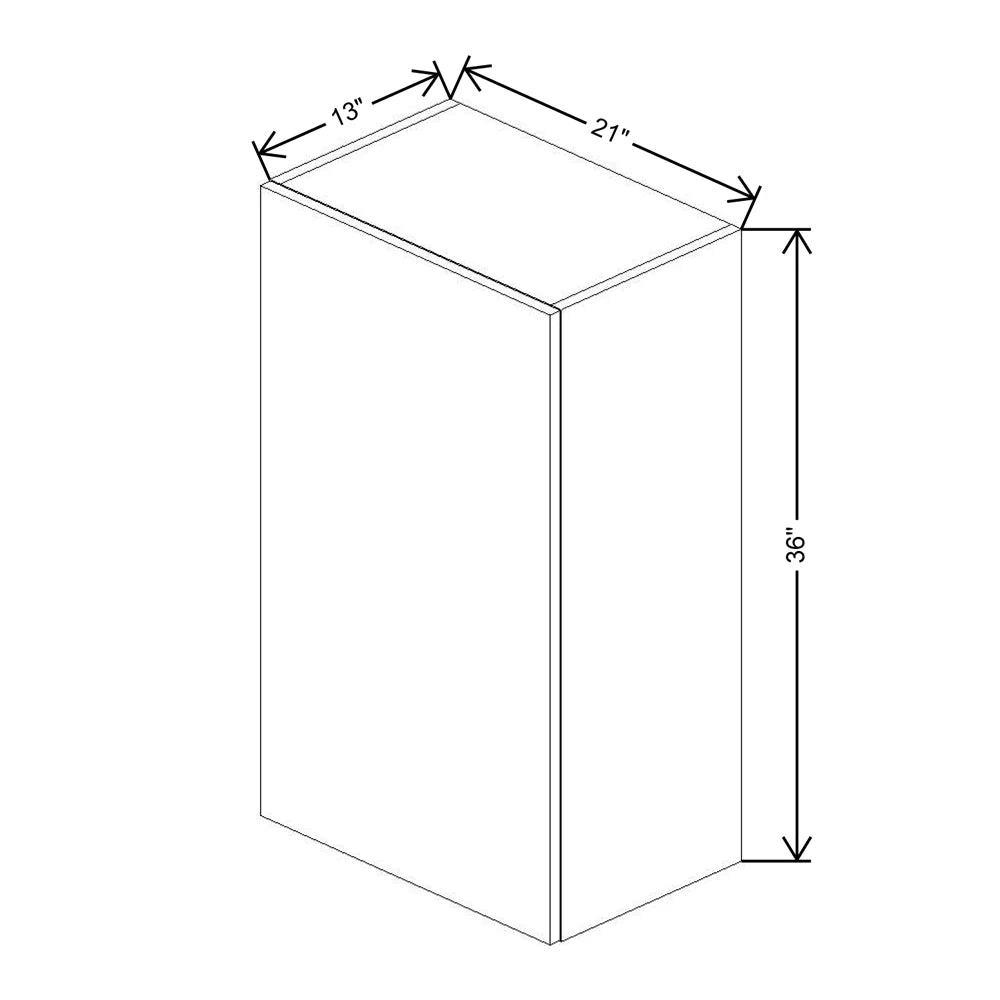 Fabuwood Ovela Catalina Textil Plata 21" W X 36" H X 13" D Single Door Wall Cabinet