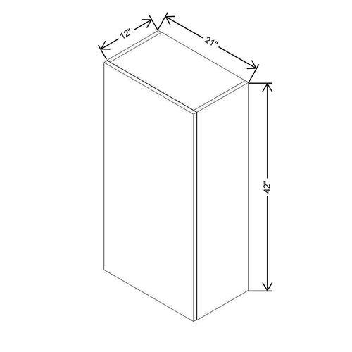 CNC Bedford Country Oak Honey 21" W X 42" H Single Door Wall Cabinet