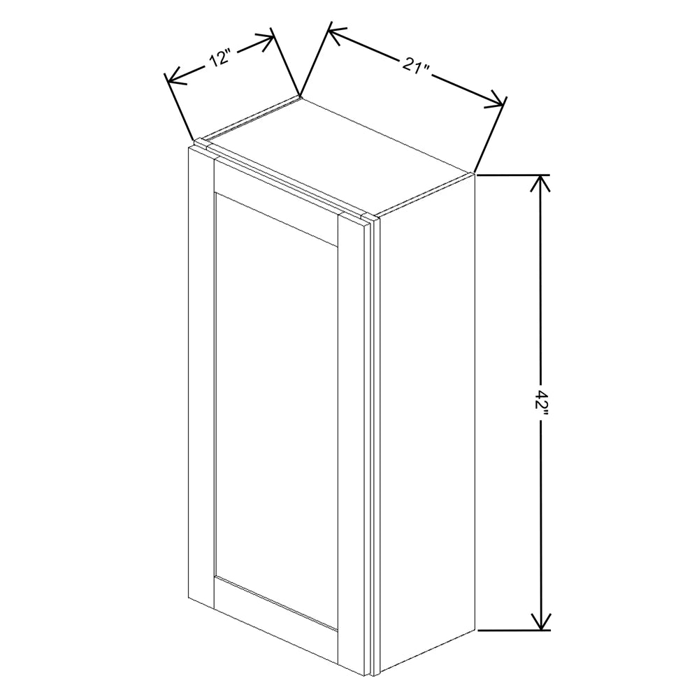 Fabuwood Allure Galaxy Biscuit 21" W X 42" H X 12" D Single Door Wall Cabinet