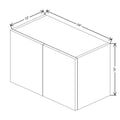 CNC Luxor Espresso 24" W X 15" H Double Door Wall Cabinet