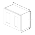 Fabuwood Allure Luna Natural Oak 24" W X 18" H X 12" D Double Door Wall Cabinet