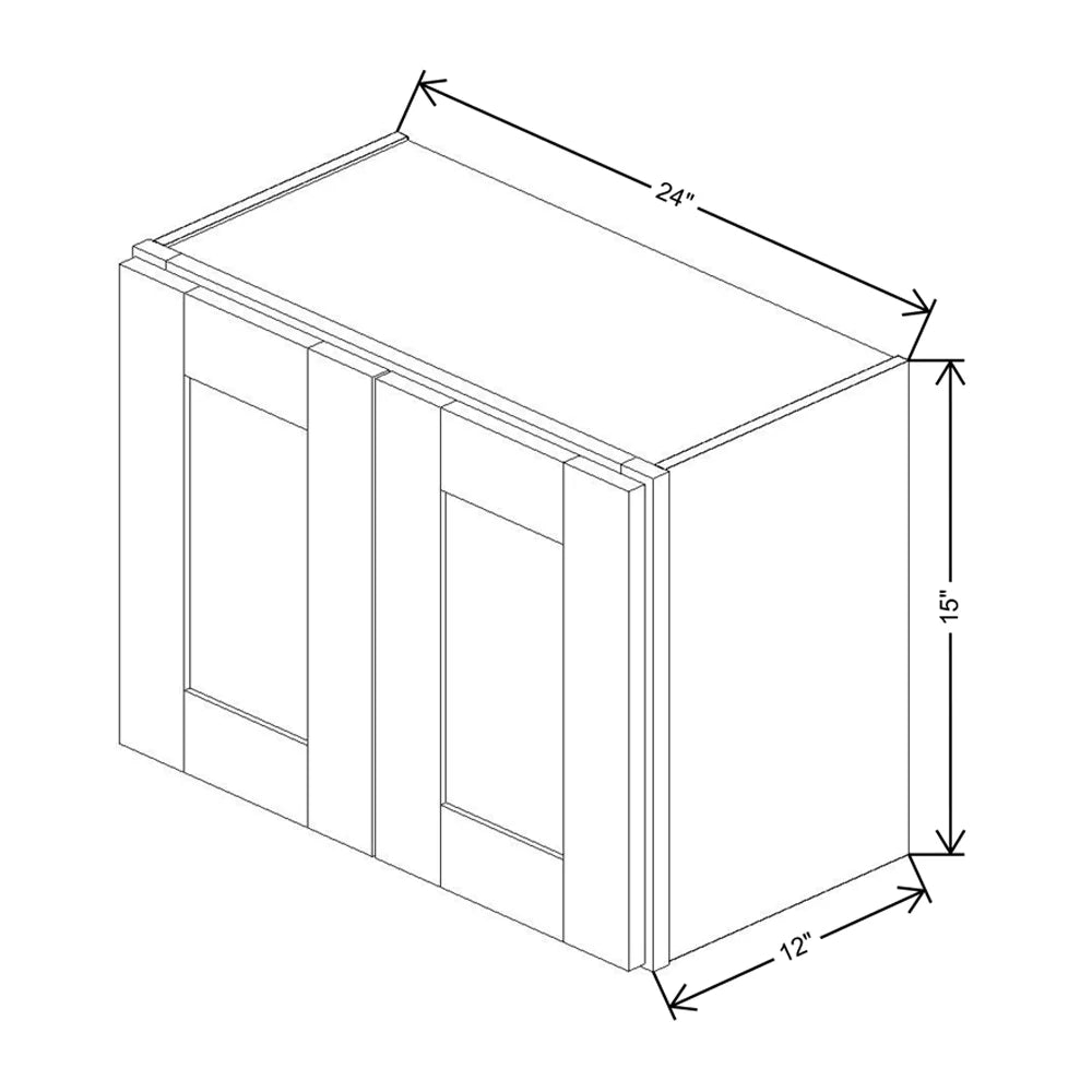Fabuwood Allure Galaxy Timber 24" W X 18" H X 12" D Double Door Wall Cabinet