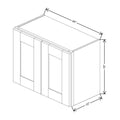 Fabuwood Allure Galaxy Dark Aqua 24" W X 18" H X 12" D Double Door Wall Cabinet