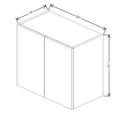 Fabuwood Illume Catalina Blanco Gloss 24" W X 21" H X 12" D Double Door Wall Cabinet
